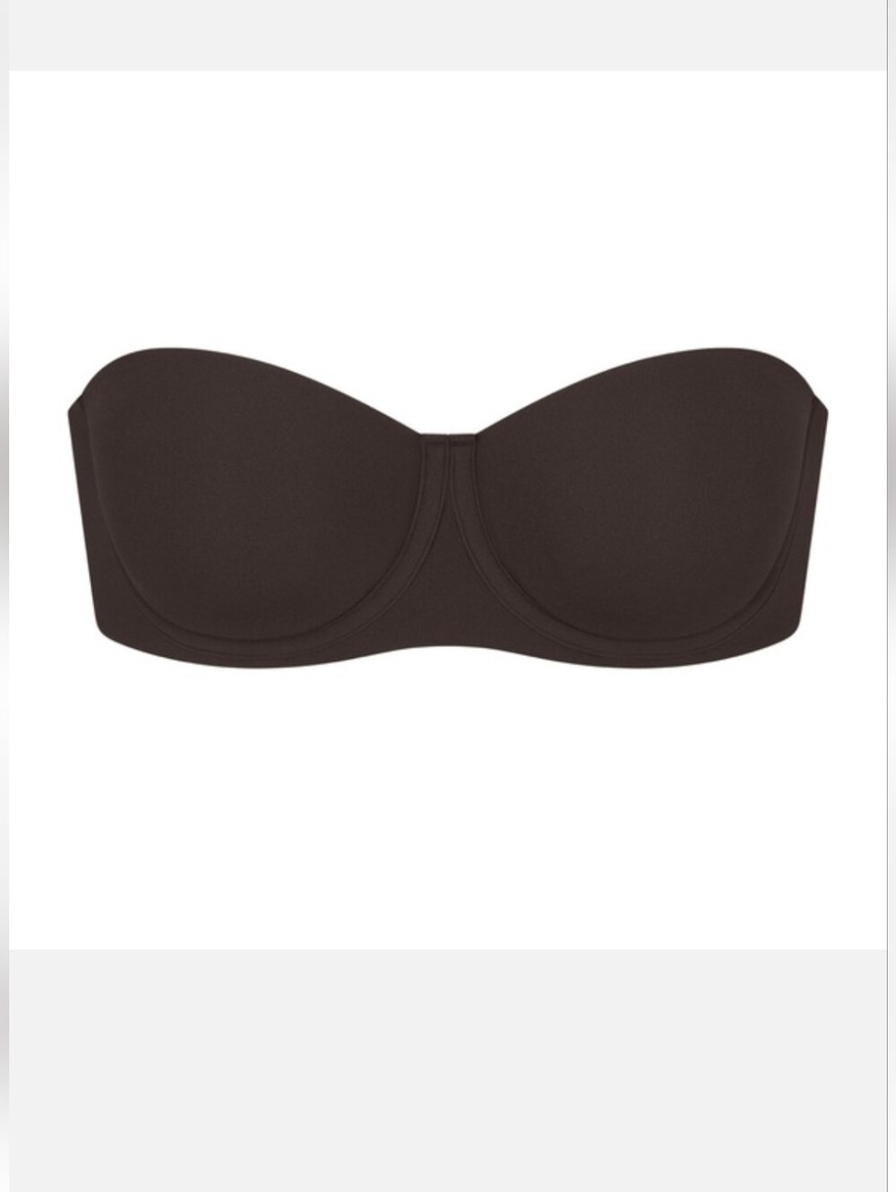 NWT SKIMS Fits Everybody Strapless Underwire Bra In Espresso